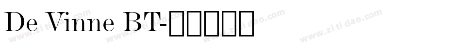 De Vinne BT字体转换